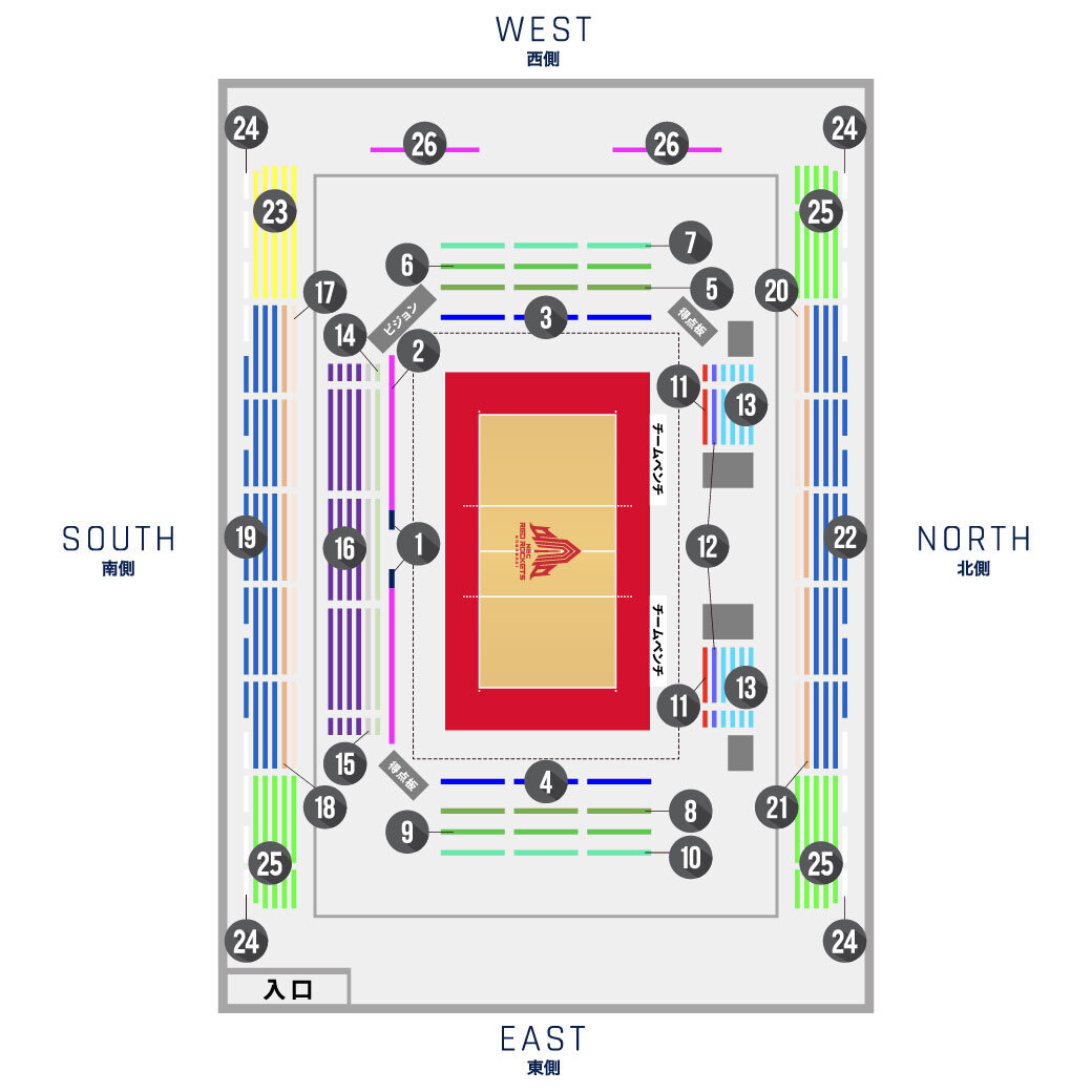 ノエビアスタジアム神戸座席図